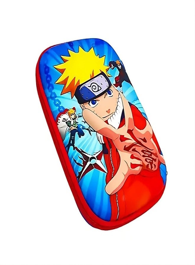 SUBADIKA Naruto Anime Hard Shell Pencil Case, Multi-Color EVA Storage Pouch, Character Design Stationery Organizer for Boys & Girls - Image 1