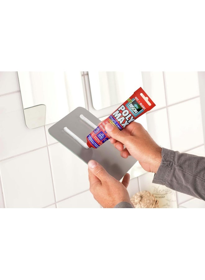 Bison Poly Max High Tack Express Construction Adhesive & Sealant Tube – 165g – Strong Instant Grab, Fast Curing, All-in-One Fixing Solution - Image 2