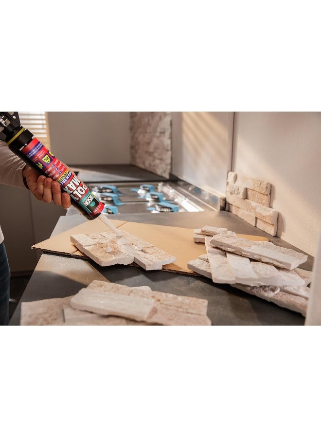 Bison Poly Max High Tack Express Construction Adhesive & Sealant Tube – 165g – Strong Instant Grab, Fast Curing, All-in-One Fixing Solution - Image 3