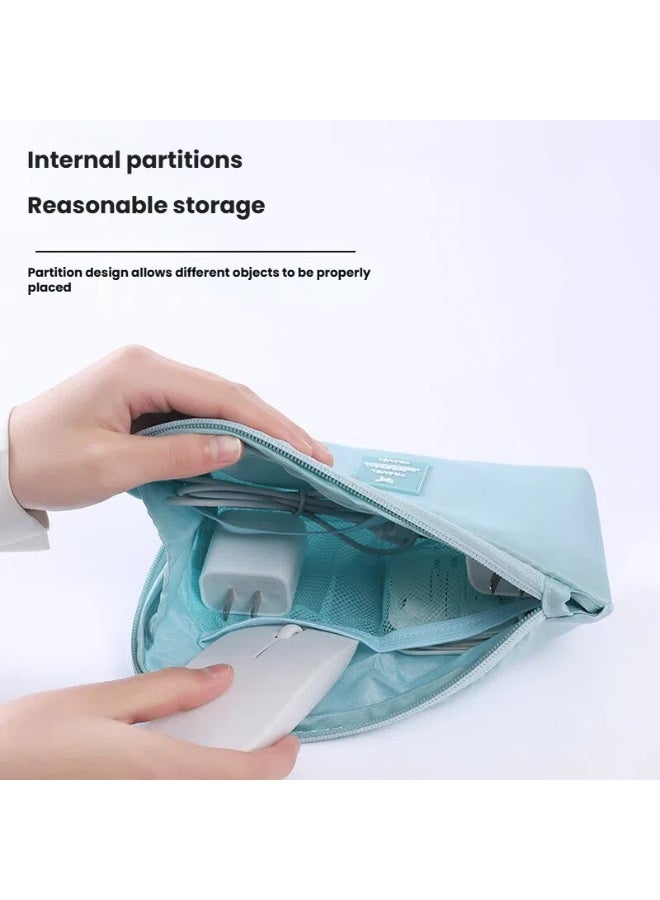 Travel Digital Organizer Pouch Multi-Compartment Design Durable Fabric and Tidy Storage for Cables Chargers Earphones and More - Image 2