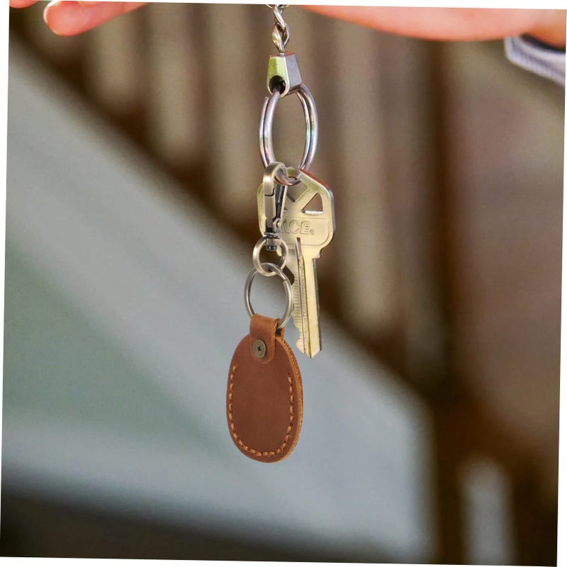 3Pcs Handmade Leather Key Holder Cover For Keys And Access Cards Easy To Attach - Image 4
