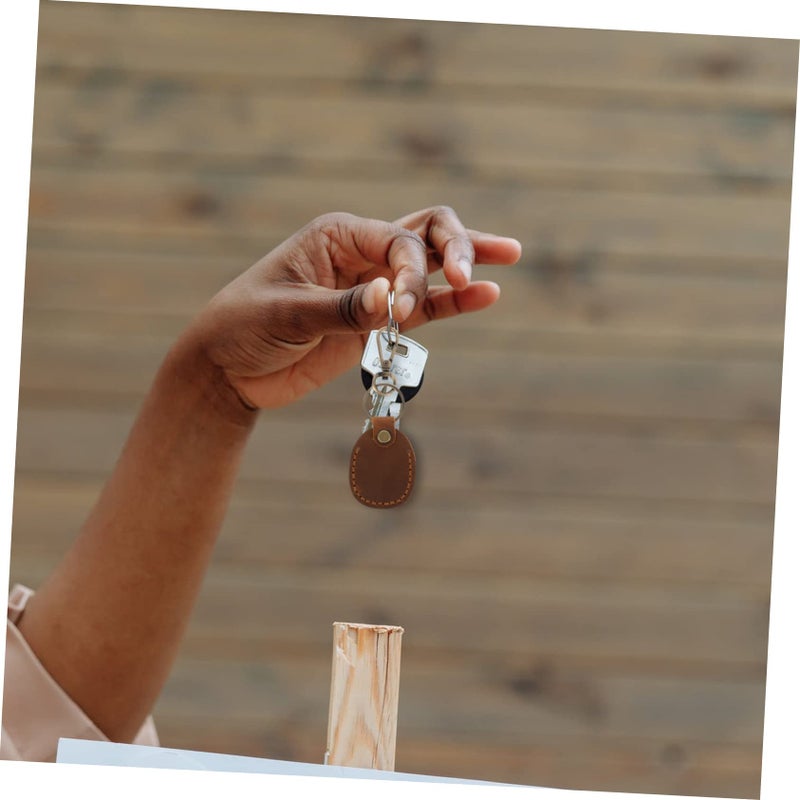 3Pcs Handmade Leather Key Holder Cover For Keys And Access Cards Easy To Attach - Image 5