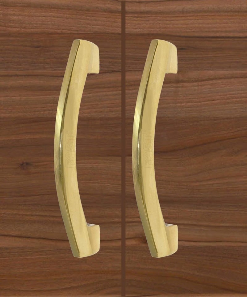 FAST CP30 S PVD Gold C Curved Furniture Cabinet Handles for Pull Wardrobe Door Kitchen Drawers Dresser Drawer 2pcs 96mm 4 Inch - Image 3