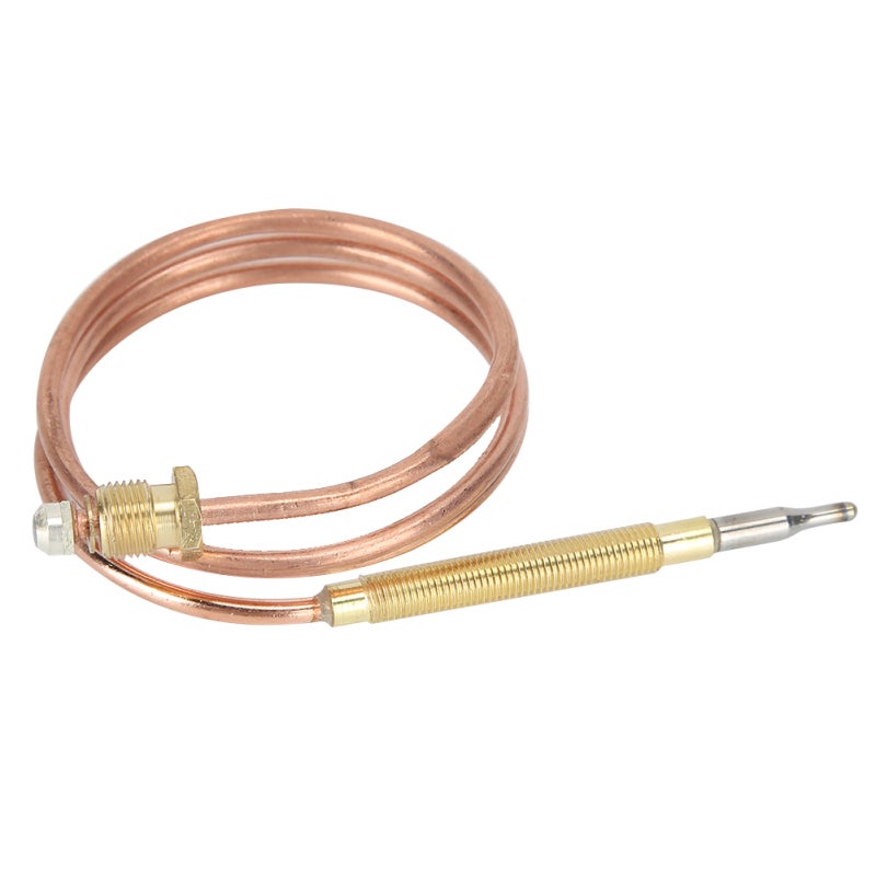 Gas Stove Thermocouple Kit 24in Length - Practical Durable Flameout Protection Sensor with 5pcs Adapter Nuts for Oven Fireplace Heating Appliances - Image 3