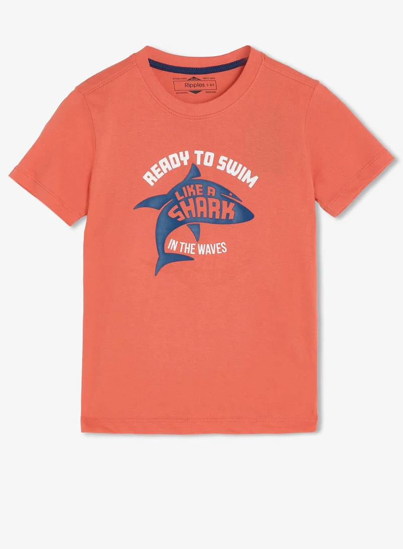 Ripples Boys Round Neck T-Shirts