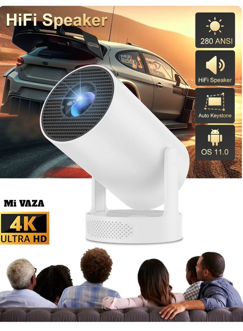 LIMOS Portable Projector Pocket 5G WIFI Android11.0 Support 130 Inches Home Theater Full HD 1080P for Indoor Outdoor Home Birthday Gift Compatible with TV Stick/HDMI/USB/PS5/iOS/PS4 - Image 1