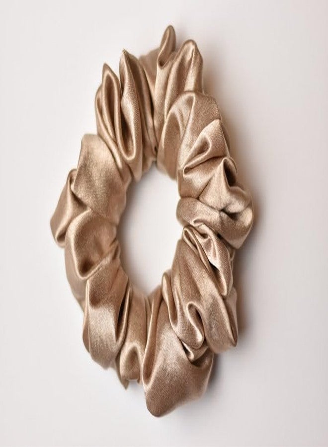 Atrube's Luxury Silk Satin Scrunchies for Women/girls - Multi-Color Scrunchies| Less Hair Fall, Quality Tie Elastic Pack of 6 (Caramel) - Image 2