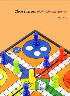 LUDO Non-Magnetic Foldable International Flying Chess Ludo Board Game, 2-4 Players Family Dice Games Set, Multiplayer Game Educational Toys for Kids, Adults  - Image 5