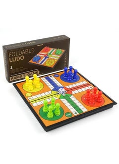 LUDO Non-Magnetic Foldable International Flying Chess Ludo Board Game, 2-4 Players Family Dice Games Set, Multiplayer Game Educational Toys for Kids, Adults  - Image 1