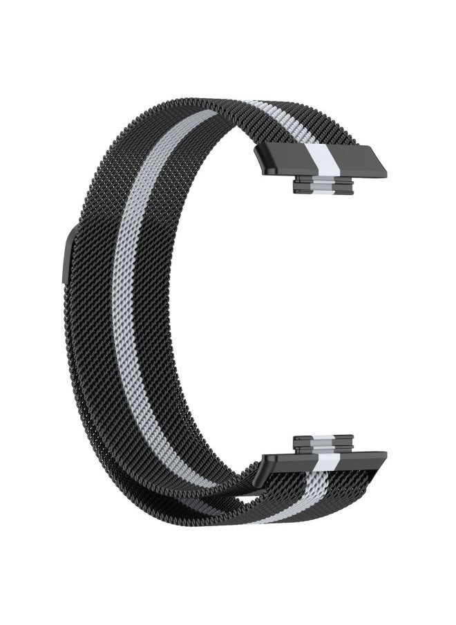 Generic - Suitable For Huawei WATCH FIT 2 Strap Watchfit2 Strap Fit2 Milanese Magnetic Wristband-Color:Black Gray-For Huawei Fit2 (vitality/fashion/elegant) - Image 1