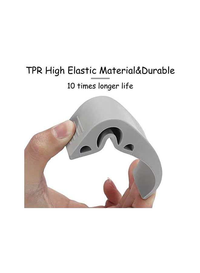 erorex Stop Wedges, 3 Pack Rubber Door Stoppers with Holders, Stackable and Slip-Resistant for Tiles, Carpet, Wood and Laminate Floors and Other Floor Surfaces Stop -Grey - Image 5