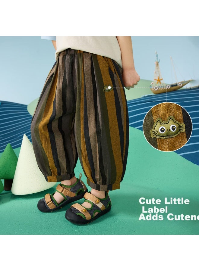 Ask Junior Kids' Lantern Pants Summer Boys' Running Sports Casual Baby Trousers Floral 130 - Image 4