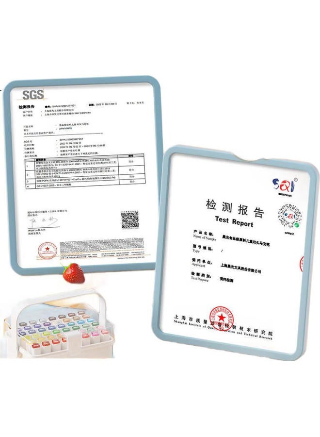 M.G Chenguang (M&G) Stationery, 48 Colors, Food-Grade Markers, Safe Triangular Dual-Tip, Water-Based Watercolor Pens, Highlighters, For Students' Art Drawing, Children'S Birthday Gift, Apmv0978 - Image 2