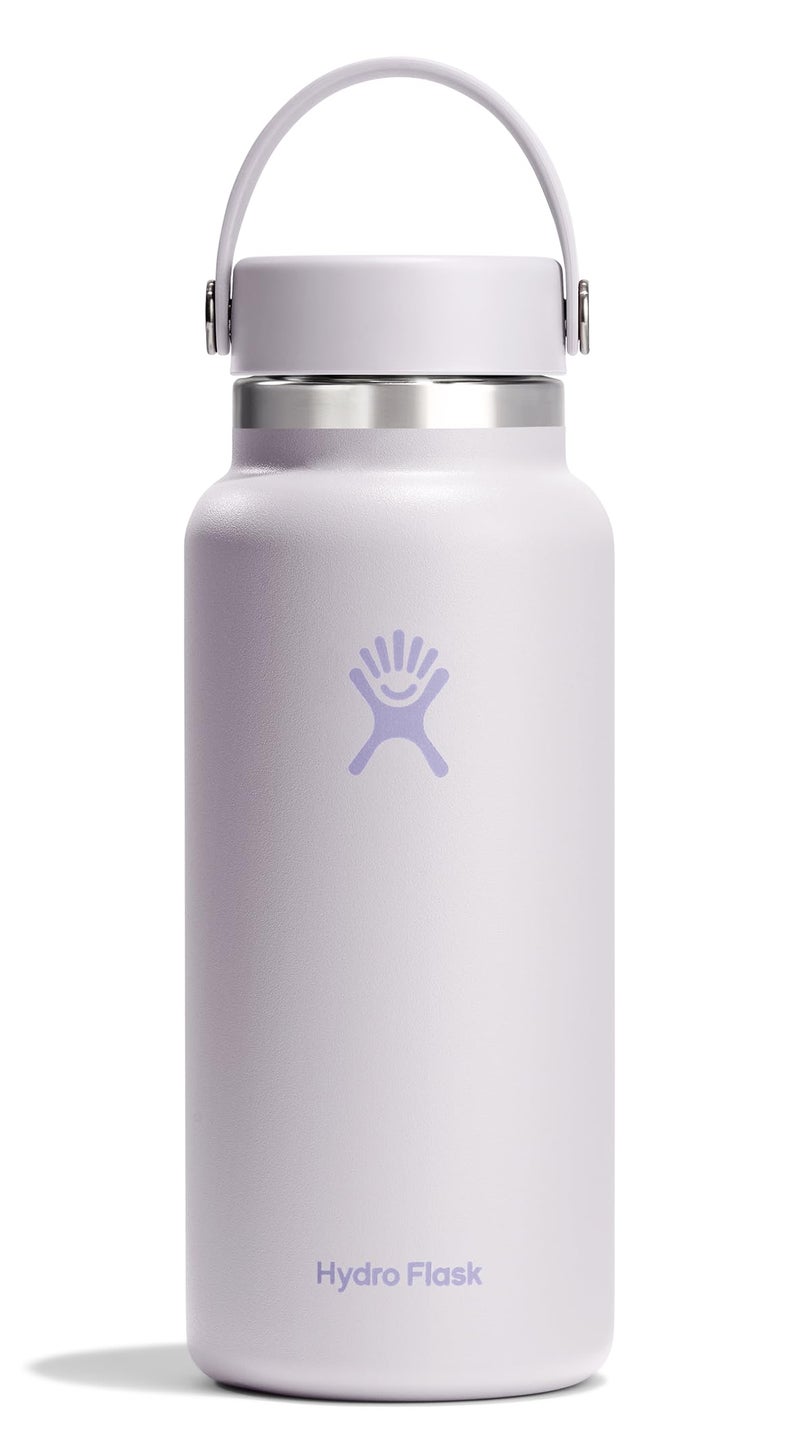 Hydro Flask Water Bottle Insulated Stainless Steel Wide Mouth Flex Lid Non Spill Leakproof and Refillable in 32 Oz Cloud Pink - Image 2