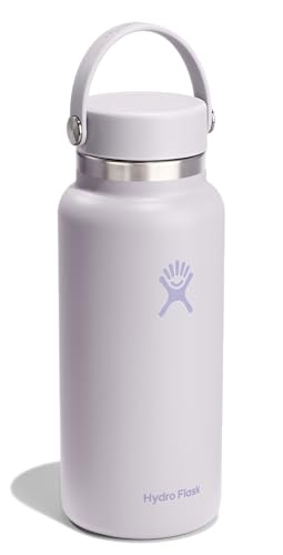 Hydro Flask Water Bottle Insulated Stainless Steel Wide Mouth Flex Lid Non Spill Leakproof and Refillable in 32 Oz Cloud Pink - Image 3