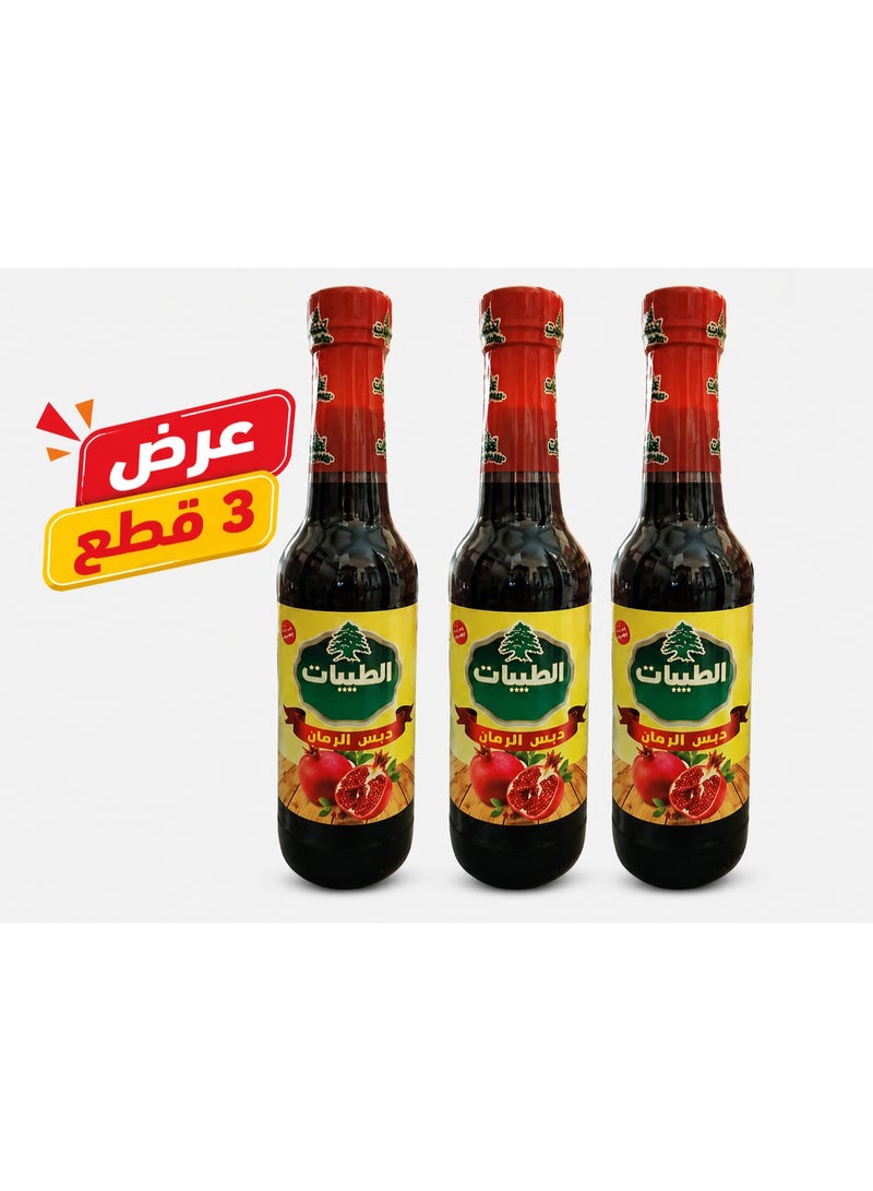 altayebat 3 Bottles Al Tayebat Pure Pomegranate Molasses, 400ml Each, Rich Authentic Flavor, Multipurpose Cooking Ingredient, Value Pack - Image 1