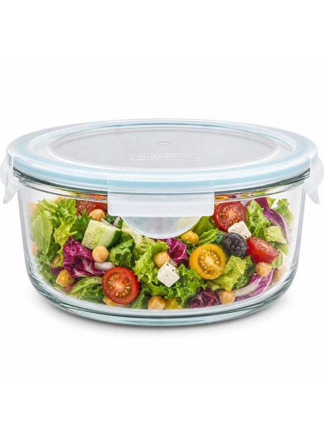 Glasslock MCCB-072 Glass Container 720ml Round Food Storage Container Airtight BPA Free Microwave Safe - Image 1