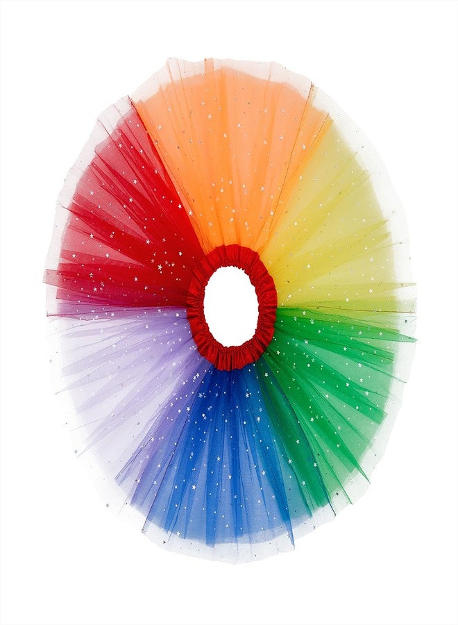 Zando Rainbow Tutu for Toddler Girls Pride Tutu Rainbow Skirt for Girls Kids 4 Layers 2-8 Years Princess Halloween Fluffy Tulle Dance Skirt Birthday Party Ballet Affordable - Image 3