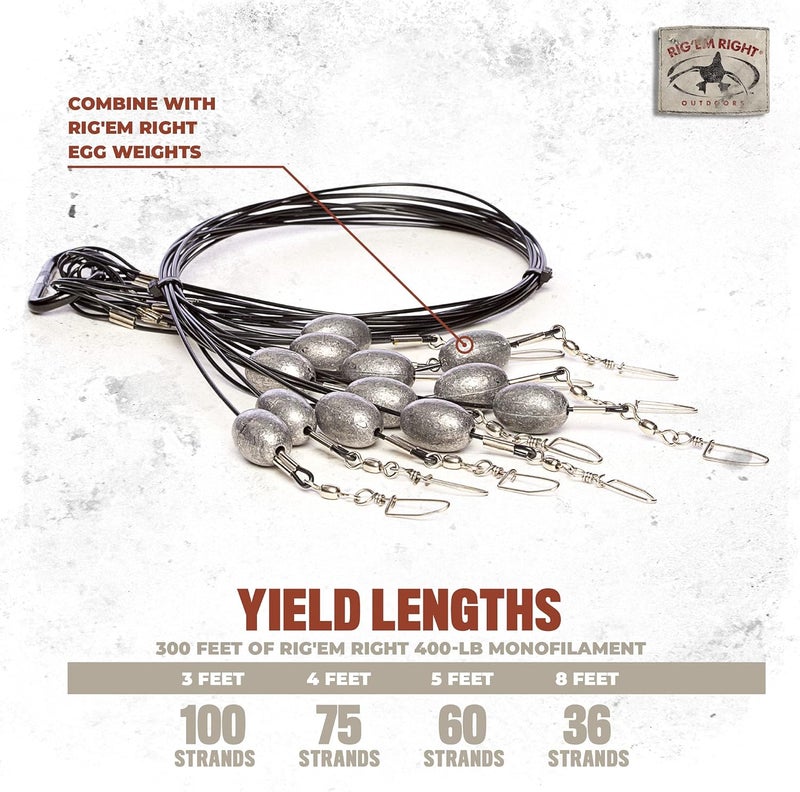 Rig Em Right Rig'Em Right Waterfowl Do-It-Yourself Custom Texas Style Decoy Anchor Rigging System - Build 3-Dozen, Eight Foot Long Rigs - Image 3