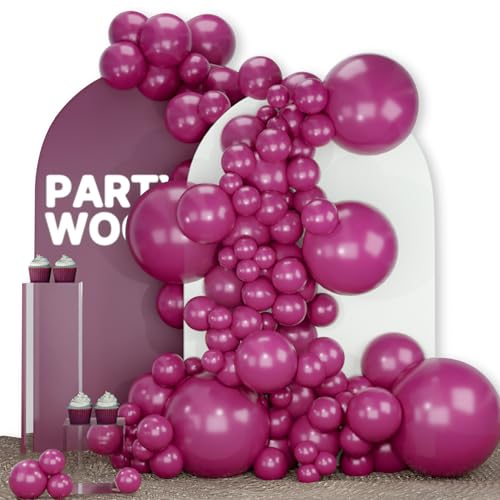 PartyWoo Dark Purple Balloons 140pcs Different Sizes Pack of 18 12 10 5 Inch Dusty Plum Royal Purple Boho Neutral Balloon Arch Kit for Baby Shower Butterfly Birthday Party Decorations PurpleF13 - Image 1