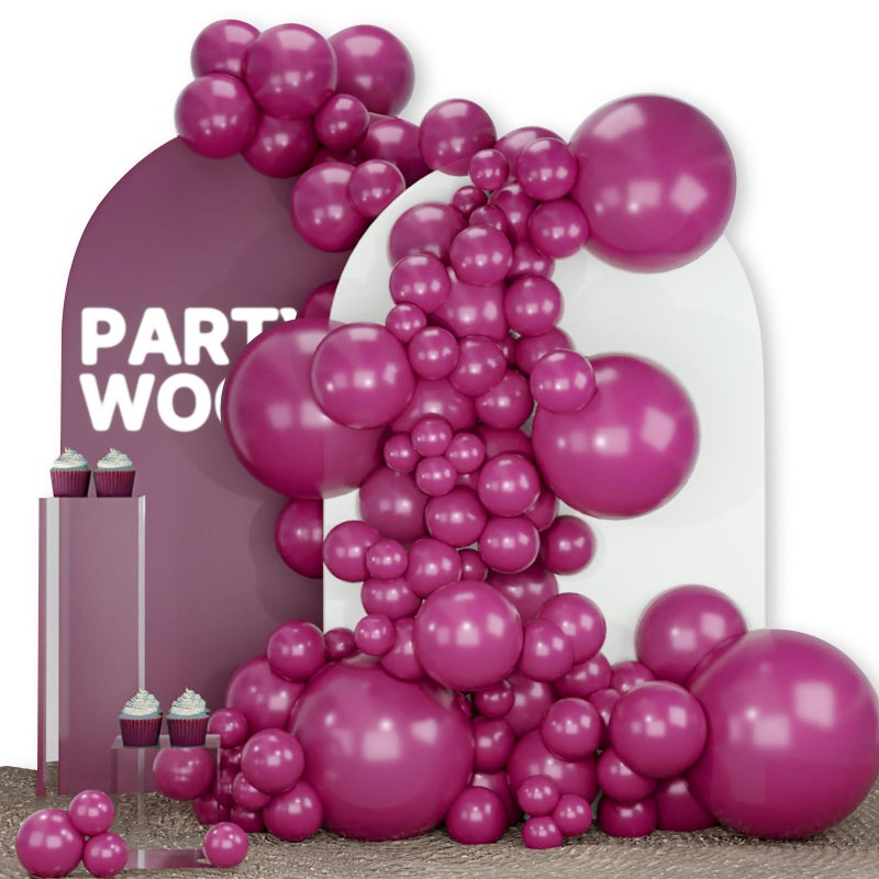 PartyWoo Dark Purple Balloons 140pcs Different Sizes Pack of 18 12 10 5 Inch Dusty Plum Royal Purple Boho Neutral Balloon Arch Kit for Baby Shower Butterfly Birthday Party Decorations PurpleF13 - Image 3