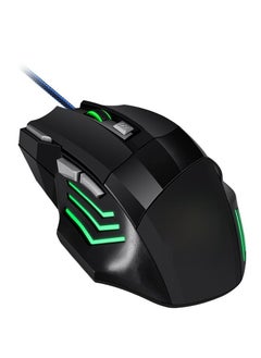 Generic Wired Optical Gaming Mouse, 7 Programmable Buttons Gaming Mouse with Led Backlight,  Black, 17x9.5x5cm  - Image 1