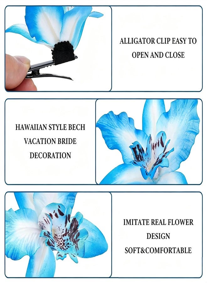 FFZDENA 10-Piece Bohemian Flower Hair Clips, Beach Hair Accessories for Women with 3D Petals and Secure Anti-Slip Grip for Vacation and Music Festivals - Image 3