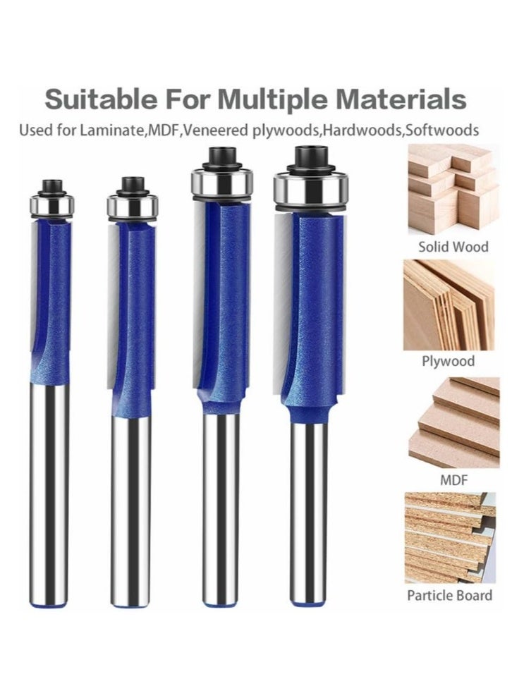 T&Y Flush Trim Router Bit Set 6/8 Inch Shank Top Bearing Flush Trim Router Bit - Image 3