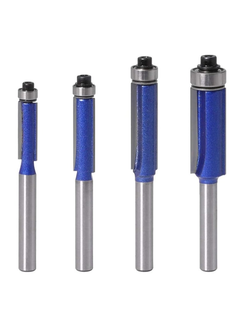 T&Y Flush Trim Router Bit Set 6/8 Inch Shank Top Bearing Flush Trim Router Bit - Image 1