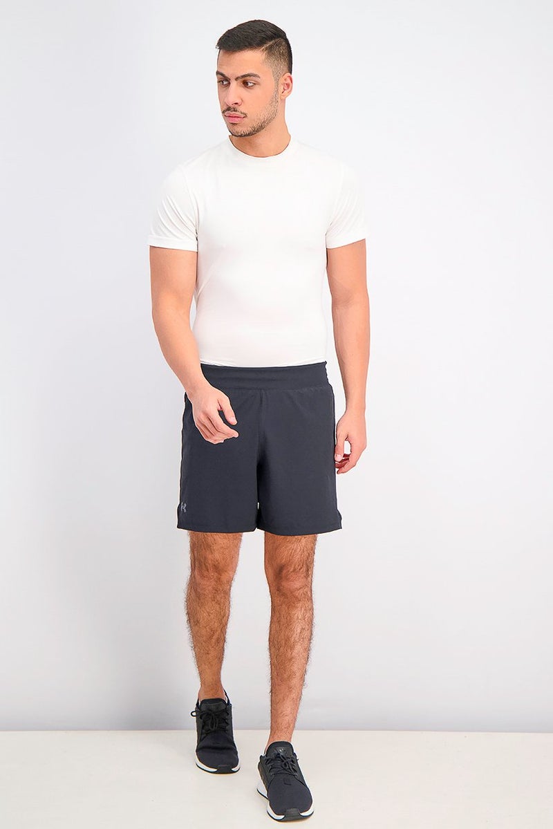UNDER ARMOUR Men Speed Pocket 7 inch Shorts, Black - Image 4