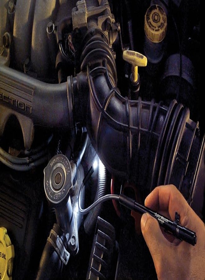 ستريم لايت مصباح ليد أبيض ستريم لايت 65618 ستايلس ريتش 11 لومن، قلم إضاءة للميكانيكيين والمفتشين والفنيين، مزود بكابل تمديد مرن بطول 7 بوصات و3 بطاريات قلوية AAAA، لون أسود - Image 4