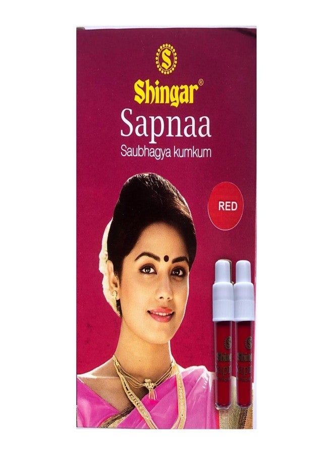 Shingar Saubhagya Kumkum Liquid | Shingar Sapnaa Kumkum - Pack of 12, Red Color - Image 1