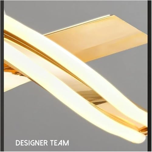Decor chronicle Spiral Gold Chandelier for Living Room Modern, Dining Room, Hanging Lights for Living Room Smart Voice Assist (Google, Alexa), App Control (Warm, Cold, Natural) - Image 3