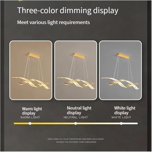 Decor chronicle Spiral Gold Chandelier for Living Room Modern, Dining Room, Hanging Lights for Living Room Smart Voice Assist (Google, Alexa), App Control (Warm, Cold, Natural) - Image 5
