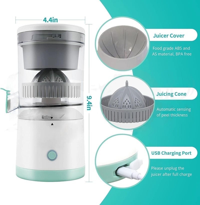 Drumstone 【Limited Time Summer Season With 15 Years Warranty】Automatic Citrus Fruit Juicer Electrical Orange Juicer Squeezer Electric Lemon Juicer Rechargeable and Portable for Kitchen Juicer - Image 2