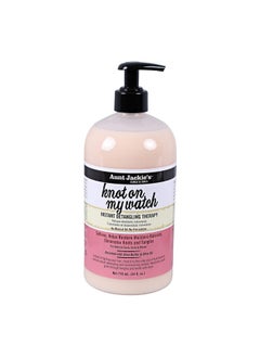 Aunt Jackie's Aunt Jackie's Curls and Coils Knot On My Watch, Large 24oz Family Sized Pump, Instant Hair Detangling Therapy for Natural Curls, Coils and Waves, Pink… 