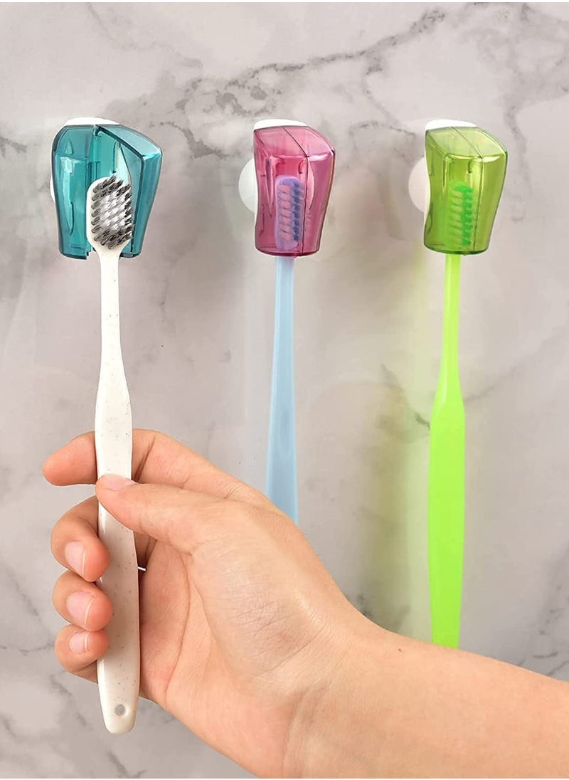 Generic Travel Toothbrush Head Covers Case - Portable Electronic and Manual Toothbrush Case Box with Suction Cup for Home and Outdoor (3PCS)  - Image 3