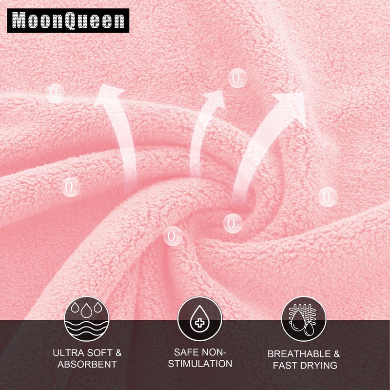 MOONQUEEN Ultra Soft Premium Washcloths Set - 12 x 12 inches - 24 Pack - Quick Drying - Highly Absorbent Coral Velvet Bathroom Wash Clothes - Use as Bath, Spa, Facial, Fingertip Towel (Pink) - Image 2