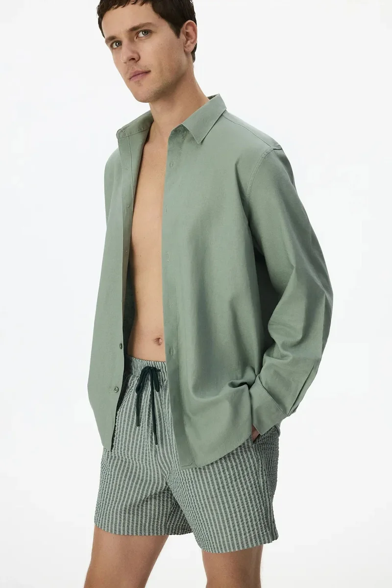 بنتي PENTI Men's Air Linen Blend Shirt