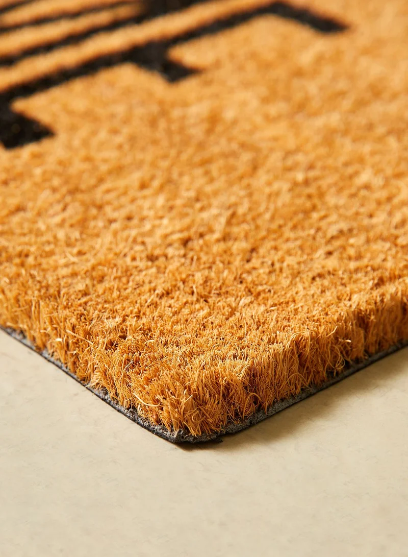 present time Welcome Door Mat