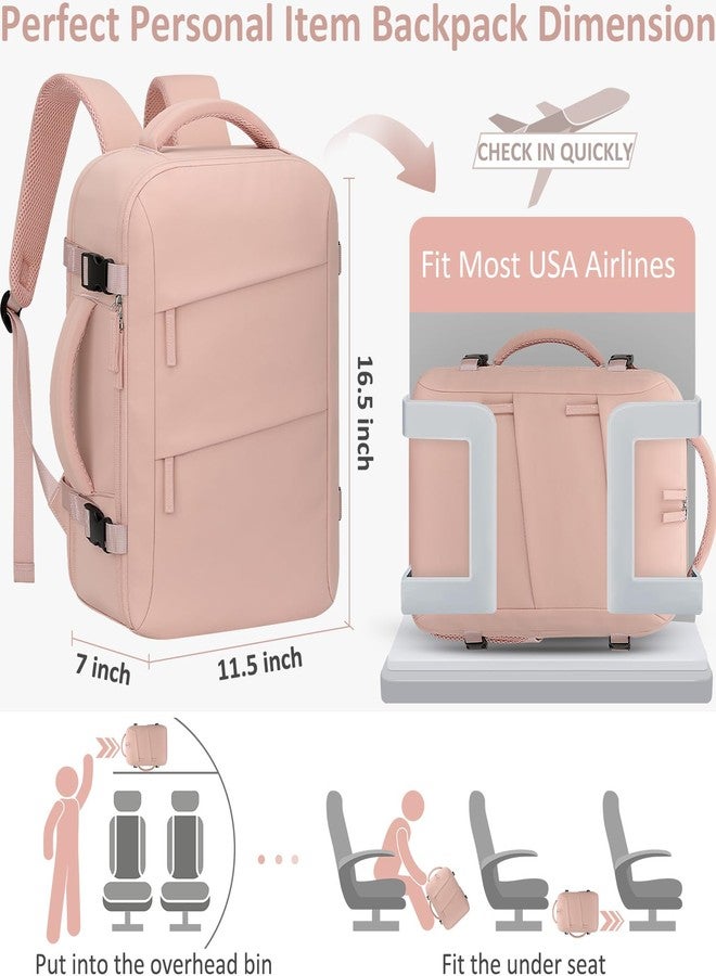 Tenot Travel Carry on Backpack, Laptop Backpack Flight Approved Personal Item Backpack, Pink, Large-15.6 Inch, Travel Backpacks - Image 2