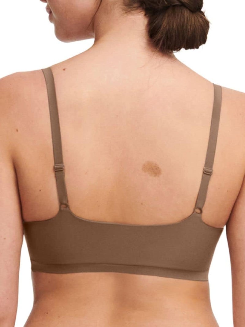 Chantelle SoftStretch Scoop Padded Bralette XSS Cocoa Brown