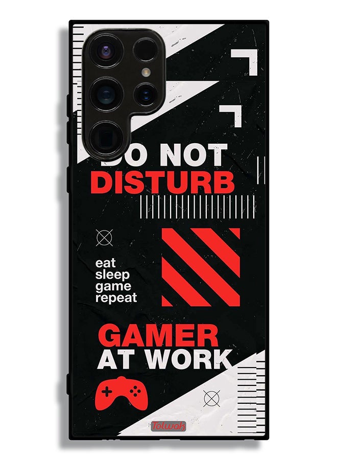 Tolwak Samsung Galaxy S23 Ultra 5G Protective Case Cover Do Not Disturb Gamer At Work - Image 3