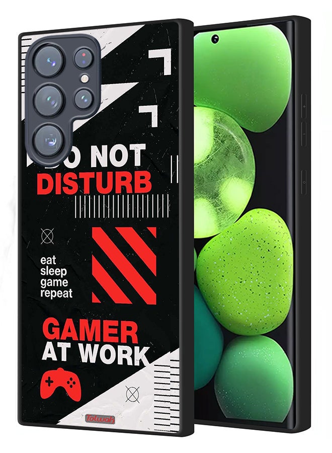Tolwak Samsung Galaxy S23 Ultra 5G Protective Case Cover Do Not Disturb Gamer At Work - Image 1