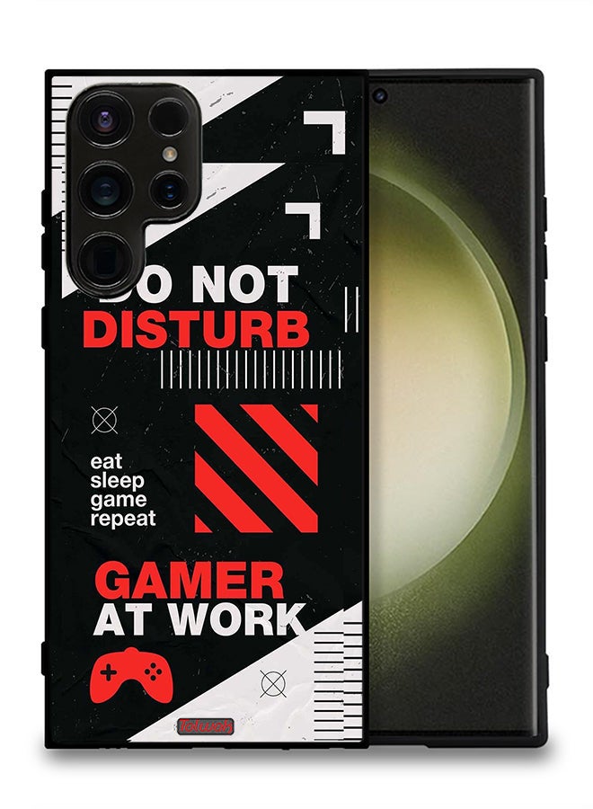 Tolwak Samsung Galaxy S23 Ultra 5G Protective Case Cover Do Not Disturb Gamer At Work - Image 2