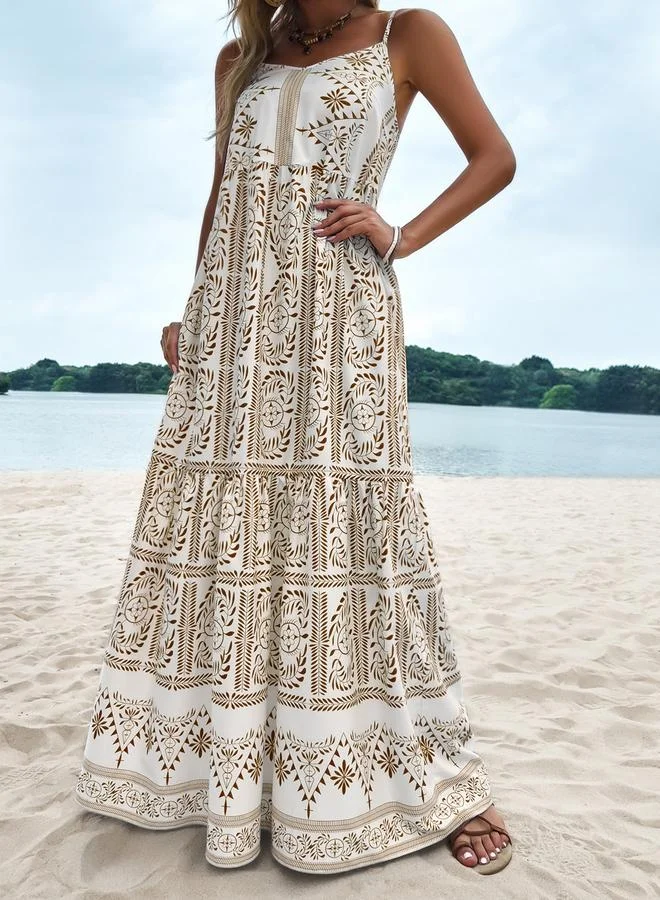 تايك تو Take Two All-Over Print Strappy Maxi Dress