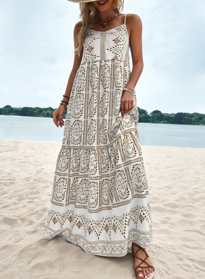 Take Two Take Two All-Over Print Strappy Maxi Dress
