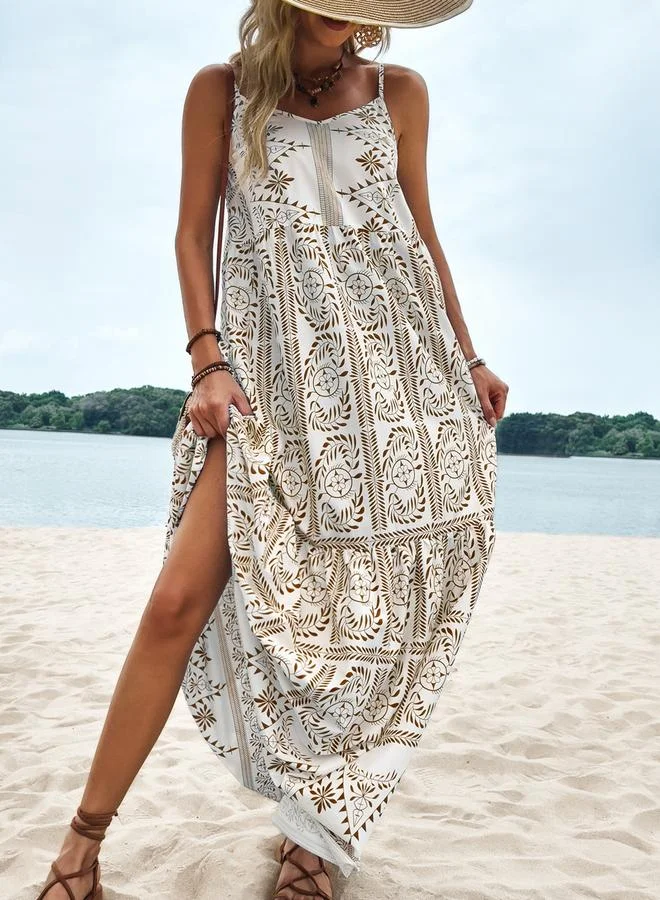 Take Two Take Two All-Over Print Strappy Maxi Dress