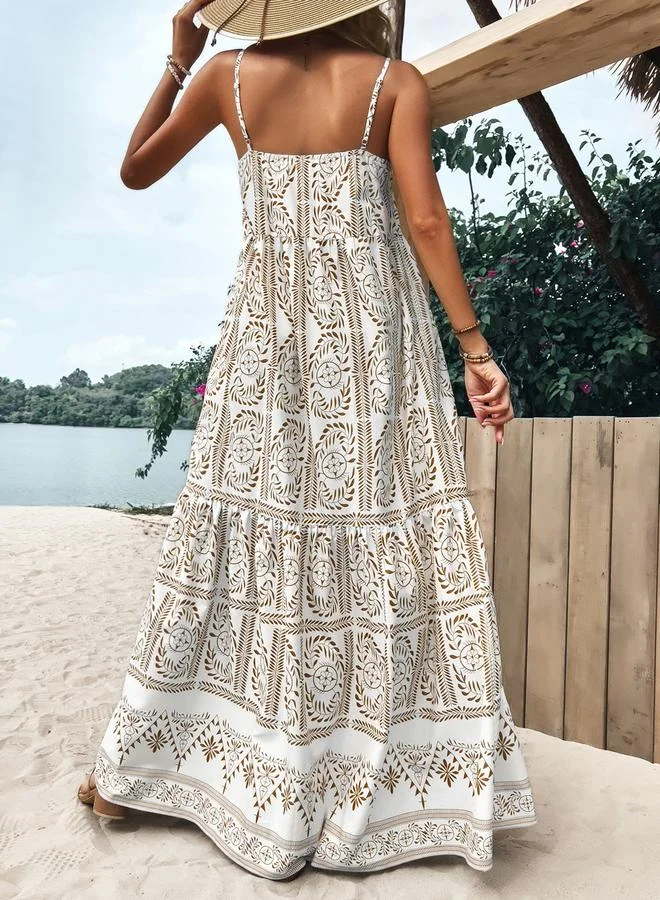 تايك تو Take Two All-Over Print Strappy Maxi Dress