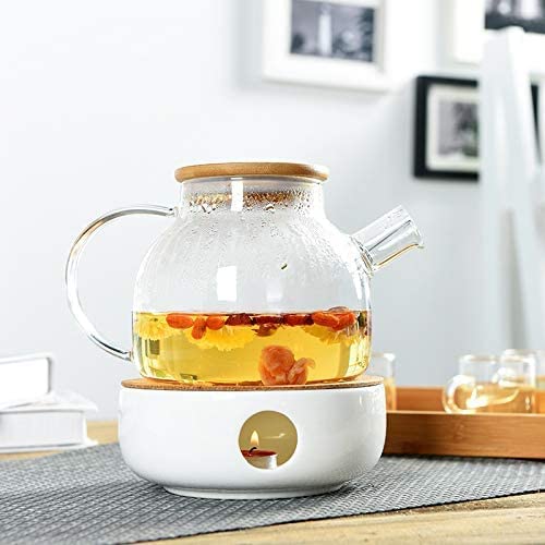 KiaoTime Ceramic Teapot Warmer, Tea Warmer for Glass Teapot, cast Iron teapot Stainless Steel, Ceramic Teapot, Tea Kettles,and Other heatproof Dish Warming Use - Image 2